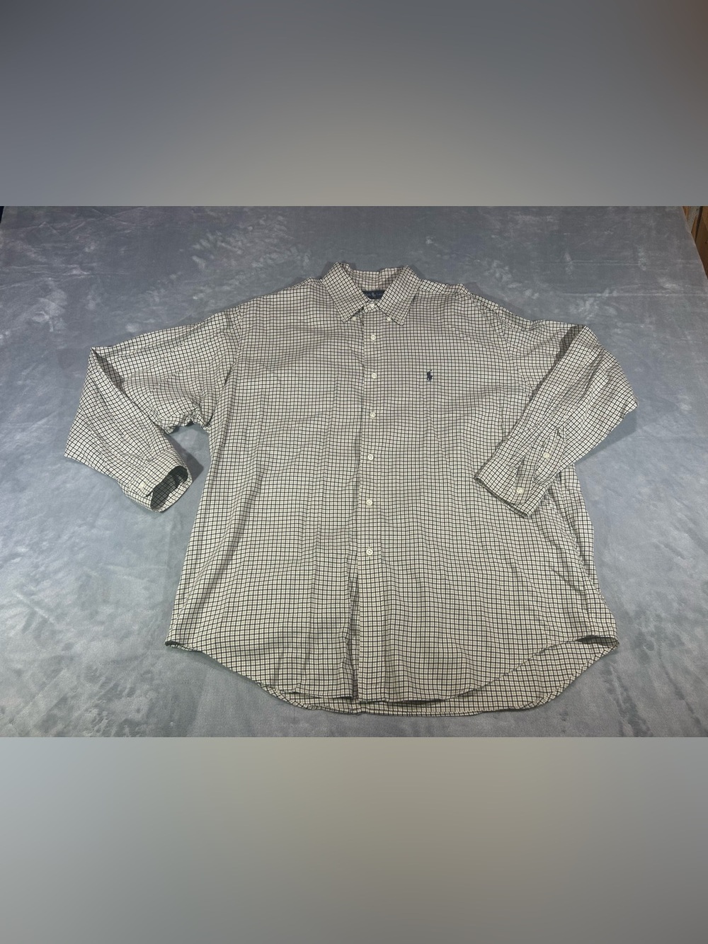 Polo Ralph Lauren Men's Blake Fit XL Shirt Plaid Yellow Blue/White